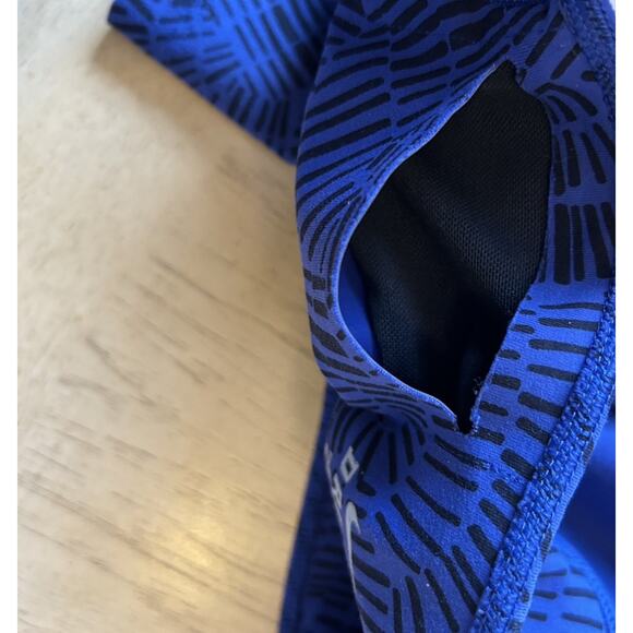 Nike Royal Blue Tribal Yoga Leggings Capris Legendary Print Dri Fit Training XS - Picture 4 of 12